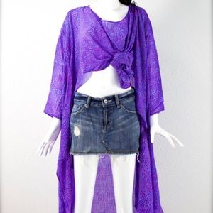 1970's India Chez Svanni India Silk Caftan